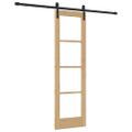 vidaXL Posuvné dvere ORKDAL Prírodná a čierna 61 x 198,5 cm