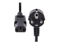 Kábel napájacieho zdroja PC (713E-1M-POWER-CORD) - Elektrický kábel - power CEE 7/7 (Z) uhlový do power IEC 60320 C13 - AC 250 V - 10 A - 1 m - lisovaný - čierna - Európa