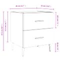 vidaXL Nočný stolík dub sonoma 40x35x47,5 cm kompozitné drevo