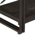 vidaXL Knižnica s 3 policami čierna 140x30x80 cm mangovníkový masív