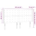 vidaXL Čelo postele s LED zelené 203x16x118/128 cm látka