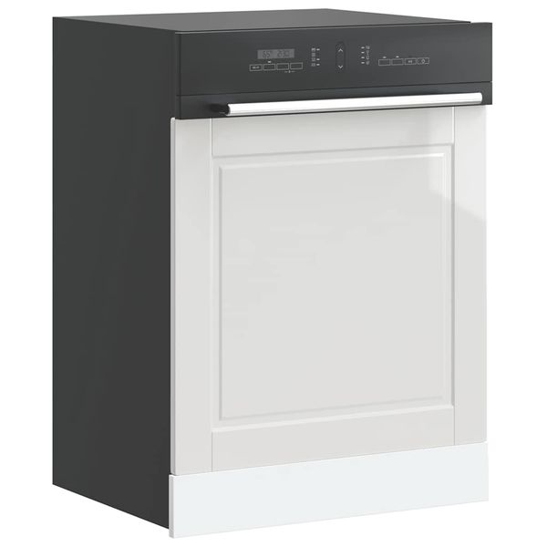 vidaXL Panel umývačky riadu Porto lesklá biela 60x1,5x57 cm kompozitné drevo
