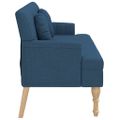 vidaXL Lavička s vankúšmi modrá 113x64,5x75,5 cm látka