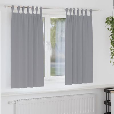 vidaXL Záclony na zatemnenie s krúžkami 2 pcs Svetlosivá 175 x 140 cm
