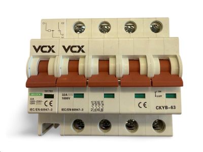 Odpojovač s vypínacou spúšťou VCX CKYB63+MX+OFF PV 4P 32A 1000V DC
