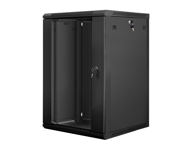 Nástenný rack 19'' 18U 600X600mm čierny flat pack