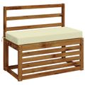 vidaXL Vankúš na lavičku SOEST 100% polyester Krémová 60 x 40 x 8 cm