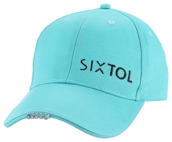 Kšiltovka s LED svetlom B-CAP 25 lm, nabíjacia, USB, univerzálna veľkosť, tyrkysová SIXTOL