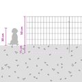 vidaXL Záhradný plot s kolíkmi 48 ks 75 x 50 cm Pozinkovaná oceľ