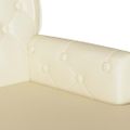 vidaXL Chesterfield lavica Krémová 119,5 x 64,5 x 75 cm Umelá koža