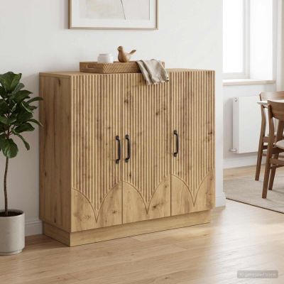 vidaXL Servírovacia skriňa Dub artisan 89 x 34,5 x 77 cm