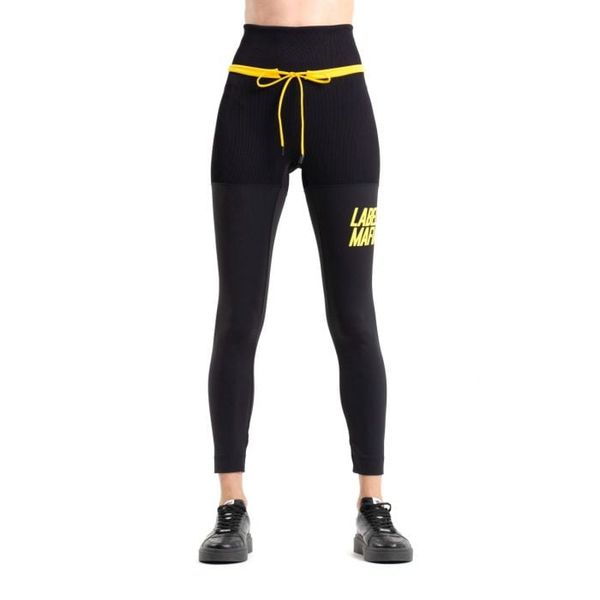 Dámske legíny Fan Black - LABELLAMAFIA, veľkosť S, veľkosť oblečenia S