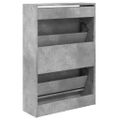 vidaXL Botník betónovo sivý 60x21x87,5 cm kompozitné drevo