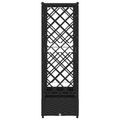 vidaXL Vyvýšený záhon s mriežkou a strechou Čierna 203 x 40 x 121 cm