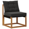 vidaXL Záhradná súprava gaučov 6 ks Prírodná a čierna