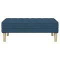 vidaXL lavička s vankúšom Modrá 113 x 57 x 39 cm látka