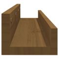 vidaXL Nástenné skrinky 2 ks medovohnedé 80x12x9 cm masívna borovica