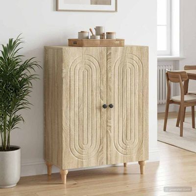 vidaXL Servírovacia skriňa Dub sonoma 66 x 34,5 x 90 cm