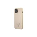 Obal Guess pre iPhone 14 6,1" GUHCP14SPSATLE béžová HC Saffiano PU Triangle