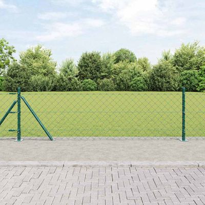 vidaXL Zvarené drôtené pletivo s betónovým základom 25 x 0,6 m Zelená