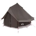 vidaXL Tipi stan 4-miestny Hnedá Šedá Polyester a oceľ