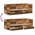 vidaXL Ležadlo so zásuvkou Staré drevo 90 x 200 cm Kompozitné drevo