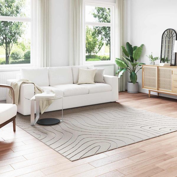 vidaXL Kusové koberce Štvorcový PALMERAS Krémová 240 x 240 cm