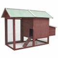 vidaXL Kurín, mokka 170x81x110 cm, borovicový a jedľový masív