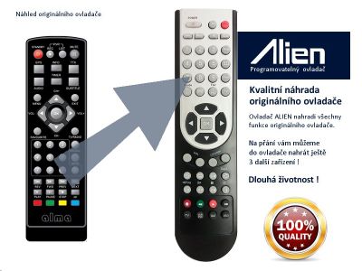 Diaľkový ovládač ALIEN STB ALMA 2880 mini náhrada