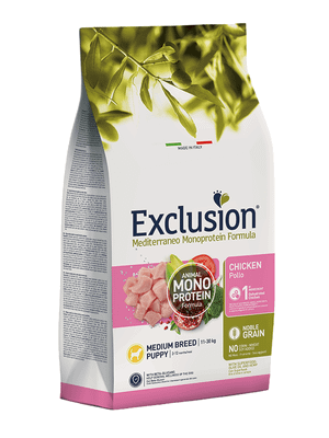EXCLUSION NGPCM03 PUPPY MEDIUM granule pre šteniatka stredne veľkých plemien - kuracie, 3kg