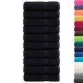 vidaXL Prémiové osušky SOLUND 10 ks čierne 70x140 cm 600 g/m2