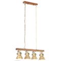 vidaXL Industriálna stropová lampa mosadzná E27 mangovníkové drevo