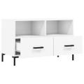vidaXL TV skrinka biela 80x36x50 cm spracované drevo