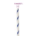 vidaXL Lodné lano biele 5 mm 25 m polypropylén