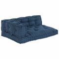 vidaXL Vankúš na paletový gauč 3 ks Látka Indigo 120 x 80 x 38 cm