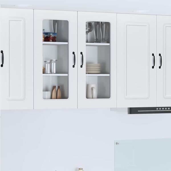 vidaXL Dvierka na umývačku Kalmar 2 pcs Biela 40 x 31 x 80 cm