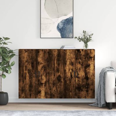 vidaXL Nástenné skrinky 2 ks dymový dub 69,5x34x90 cm