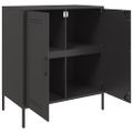 vidaXL Komoda čierna 68x39x79 cm oceľ