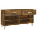 vidaXL Botník dymový dub 102x35x55 cm spracované drevo