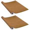 vidaXL Samolepiace fólie na dvere 2 ks svetlý dub 210x90 cm PVC