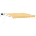 vidaXL Ručná vysúvacia markíza s LED Piesková 100% polyester a hliník