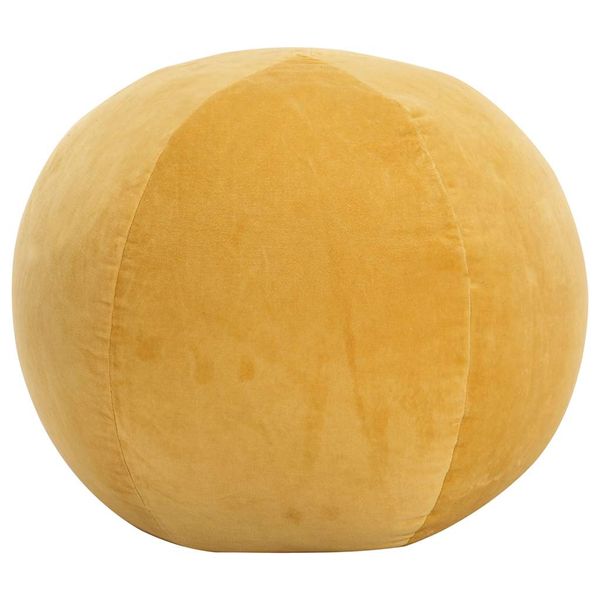 vidaXL Taburetka bavlnená zamatová 50x35 cm žltá