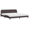 vidaXL Posteľ s matracom Dover tmavohnedá 200x200 cm látka