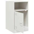 vidaXL Nočné stolíky 2 ks biele 34,5x39x62 cm oceľ