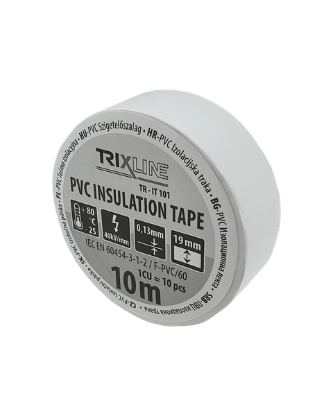 PVC izolačná páska TR-IT 101 10m, 0,13mm biela TRIXLINE