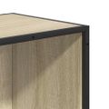 vidaXL Knižnica, dub sonoma 97,5x33x107,5 cm, kompozitné drevo a kov