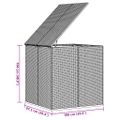 vidaXL Záhradný úložný box z polyratanu 100x97,5x104 cm sivý
