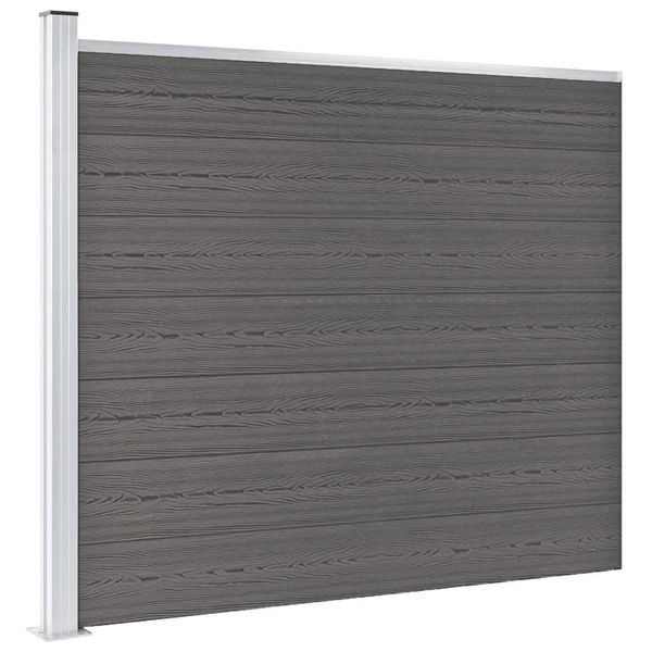 vidaXL Plotový panel WPC 175x146 cm sivý