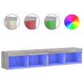 vidaXL TV skrinky s LED svetlami 2 ks sivé sonoma 80x30x30 cm