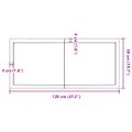 vidaXL Stolová doska tmavohnedá 120x50x(2-6)cm ošetrený masív hrany